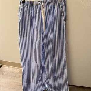 Blue and White Striped women’s PJ Pants